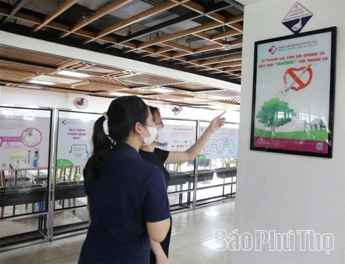 Bệnh viện Sản nhi Phú Thọ luôn chú trọng xây dựng môi trường khám chữa bệnh an toàn, trong lành, thân thiện, không khói thuốc, góp phần nâng cao chất lượng chăm sóc và bảo vệ sức khỏe cộng đồng.