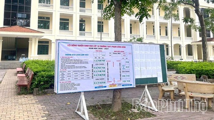 Điểm thi tại Trường THPT Phạm Công Bình đã sẵn sàng chào đón các thí sinh.