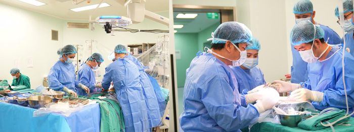 Ca ghép gan được tiến hành tại Bệnh viện TWQĐ 108. Ảnh: BVCC