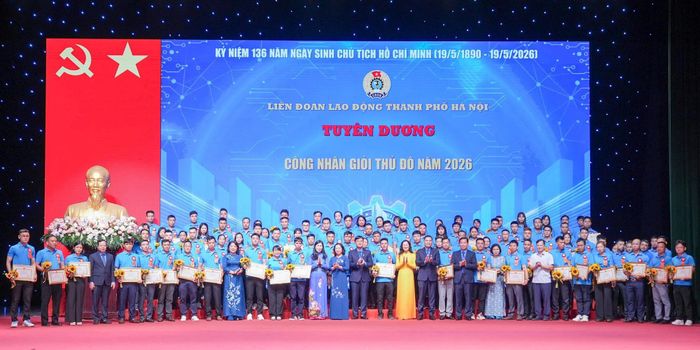 Liên đoàn Lao động thành phố Hà Nội tổ chức Lễ tuyên dương 100 “Công nhân giỏi Thủ đô” năm 2026.
