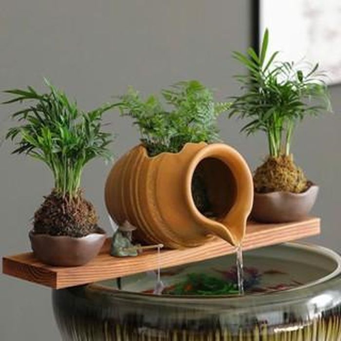 Những dạng tiểu cảnh nước cũng mang lại cảm giác dễ chịu khi bài trí trong nhà ngày hè