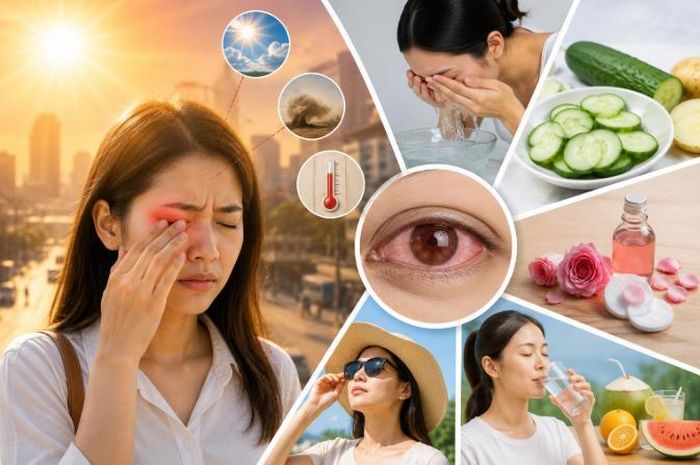 Nắng nóng kéo dài có thể gây khô, đỏ, kích ứng mắt nếu không được bảo vệ đúng cách.
