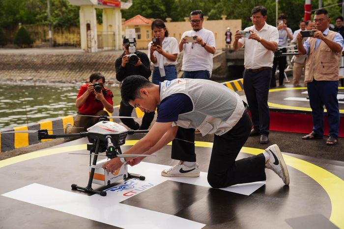TP.HCM khai trương tuyến giao hàng Cần Giờ - Vũng Tàu bằng UAV. Ảnh: MINH HOÀNG