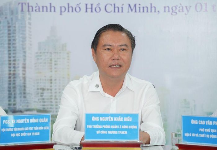  Ông Nguyễn Khắc Hiếu, Phó trưởng Phòng quản lý năng lượng (Sở Công Thương TP.HCM) Ảnh: THUẬN VĂN 