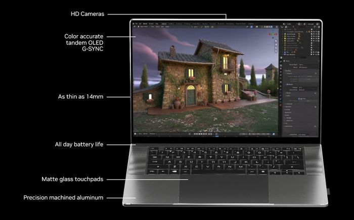  Hình mẫu laptop trang bị chip RTX Spark theo mô tả từ Nvidia. Ảnh: Nvidia. 