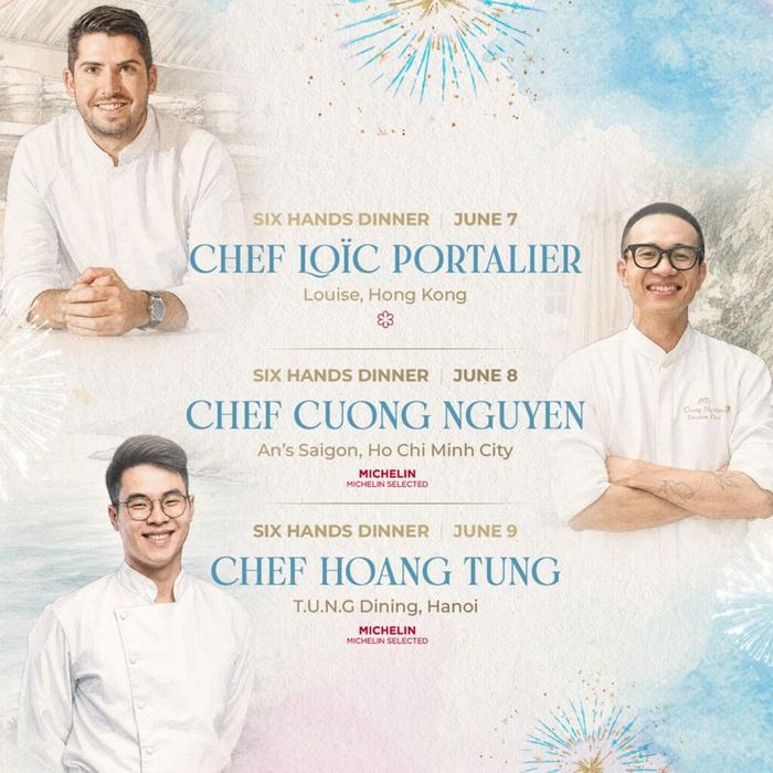 Đầu bếp Loïc Portalier, Cường Nguyễn và Hoàng Tùng - Những đầu bếp của các nhà hàng Michelin tại Việt Nam và Hồng Kông sẽ mang đến Lễ hội những trải nghiệm mới mẻ cùng các tasting menu