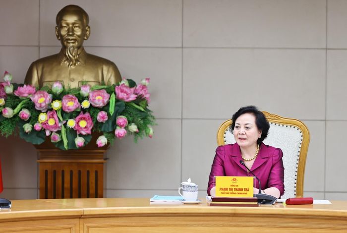 Phó Thủ tướng Phạm Thị Thanh Trà chủ trì họp. Ảnh: Minh Đức – TTXVN