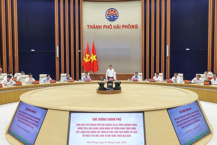 Thủ tướng Lê Minh Hưng nêu rõ, phát triển nhà ở cho thuê là chủ trương lớn của Đảng và Nhà nước - Ảnh: VGP/Nhật Bắc