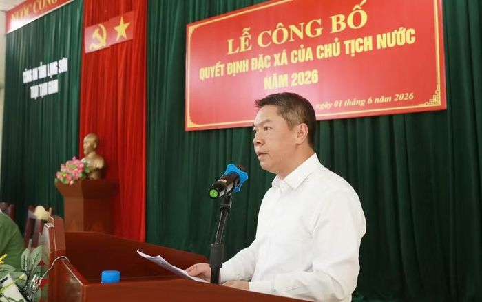 Đồng chí Đoàn Thanh Sơn, Tỉnh ủy viên, Phó Chủ tịch Ủy ban nhân dân tỉnh Lạng Sơn phát biểu.