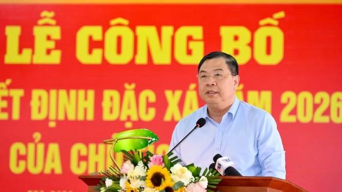 Phó Thủ tướng Thường trực Phạm Gia Túc phát biểu tại lễ công bố.