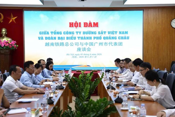 Hội đàm giữa Tổng công ty Đường sắt Việt Nam và Đoàn đại biểu thành phố Quảng Châu (Trung Quốc).