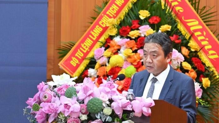 Thứ trưởng Văn hóa, Thể thao và Du lịch Hoàng Đạo Cương phát biểu. (Ảnh: Ban tổ chức)