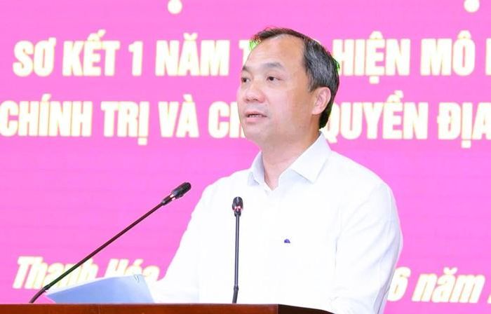 Ông Hoàng Trung Dũng, Phó Trưởng Ban Thường trực Ban Tổ chức Trung ương, phát biểu chỉ đạo tại hội nghị. Ảnh: Minh Hiếu