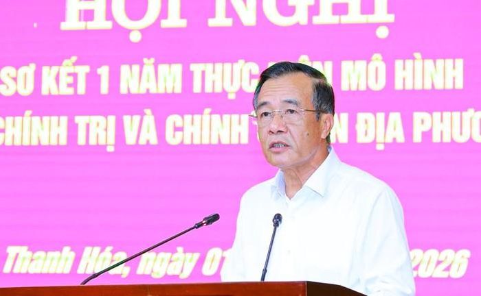 Bí thư Tỉnh ủy Thanh Hóa Lê Đức Thái yêu cầu tiếp tục rà soát, sắp xếp tổ chức bộ máy theo hướng tinh gọn, hiện đại và hiệu quả. Ảnh: Minh Hiếu