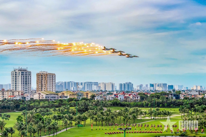 Tác phẩm "Tự hào Không quân Việt Nam" đoạt Huy chương Vàng, Giải thưởng Nhiếp ảnh xuất sắc của Hội Nghệ sĩ Nhiếp ảnh Việt Nam năm 2025. Ảnh: VŨ NGỌC HOÀNG 