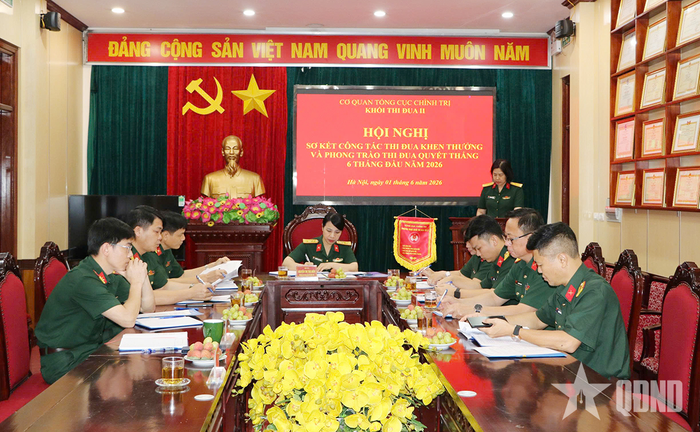  Quang cảnh hội nghị Sơ kết công tác thi đua khen thưởng và Phong trào Thi đua Quyết thắng 6 tháng đầu năm 2026. 