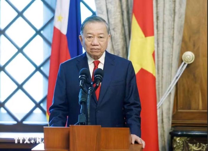 Tổng Bí thư, Chủ tịch nước Tô Lâm tại cuộc họp báo chung. Ảnh: TTXVN.