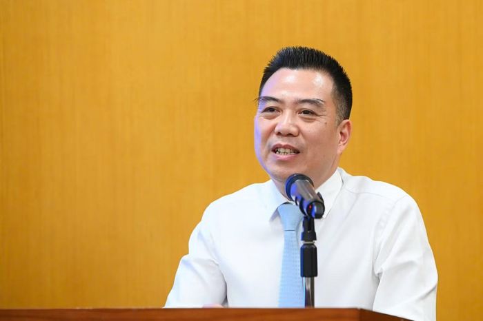 Thứ trưởng Bộ Nông nghiệp và Môi trường Đặng Ngọc Điệp phát biểu tại Họp báo.