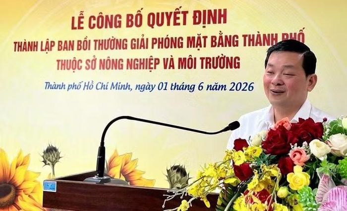 Ông Nguyễn Toàn Thắng, Giám đốc Sở Nông nghiệp và Môi trường TPHCM phát biểu tại buổi lễ.