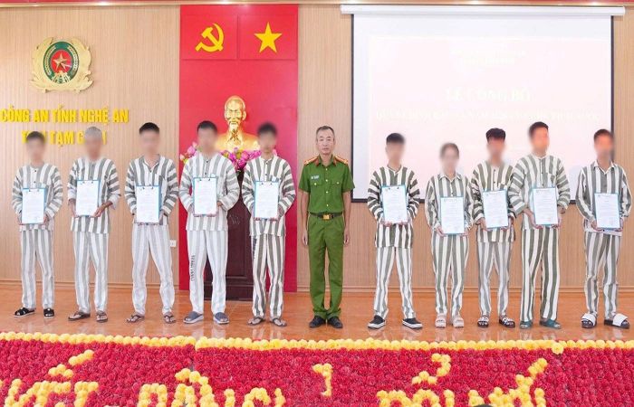 38 phạm nhân tại Trại Tạm giam Công an tỉnh Nghệ An được hưởng đặc xá năm 2026.