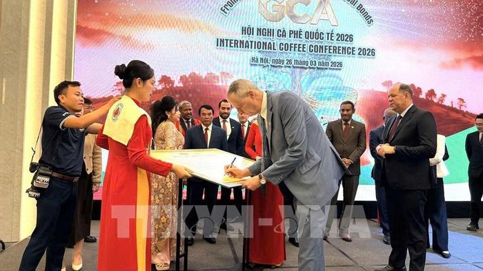 Đại diện các đoàn ngoại giao kí Tuyên bố Liên minh GCA