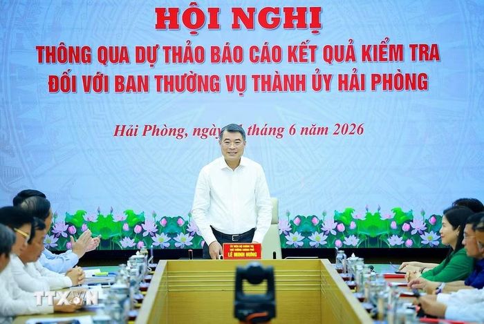 Bí thư Đảng ủy, Thủ tướng Chính phủ Lê Minh Hưng phát biểu chỉ đạo. (Ảnh: Dương Giang/TTXVN)