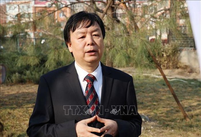 Giáo sư Mễ Lương, Giám đốc Trung tâm nghiên cứu Đông Nam Á, Đại học Ngoại ngữ Bắc Kinh (Trung Quốc). Ảnh: Công Tuyên/PV TTXVN tại Trung Quốc