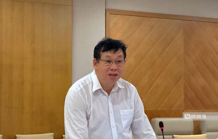 Ông Trần Lê Hồng - Phó Cục trưởng Cục Sở hữu trí tuệ (Bộ Khoa học và Công nghệ) thông tin tại họp báo.