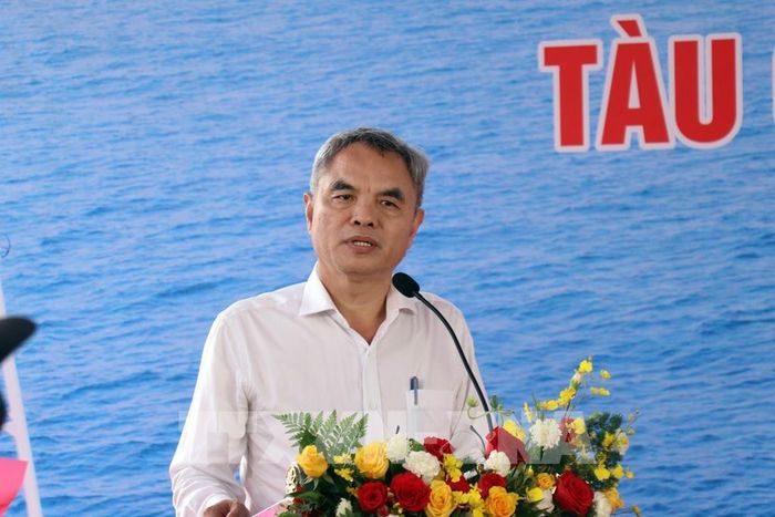 Phó Giám đốc Sở Xây dựng TP. Hồ Chí Minh Mai Trung Hưng phát biểu tại buổi lễ. Ảnh: Tiến Lực - TTXVN