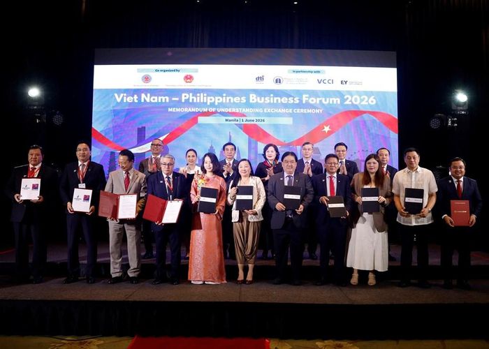 Đoàn Tập đoàn Hóa chất Việt Nam tại Diễn đàn Doanh nghiệp Việt Nam - Phillipines. Ảnh: Vinachem