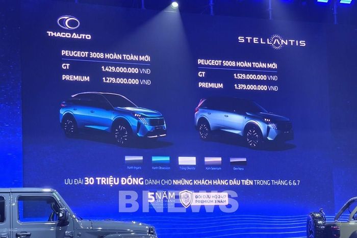 Giá bán bộ đôi Peugeot 3008 và 5008 hoàn toàn mới