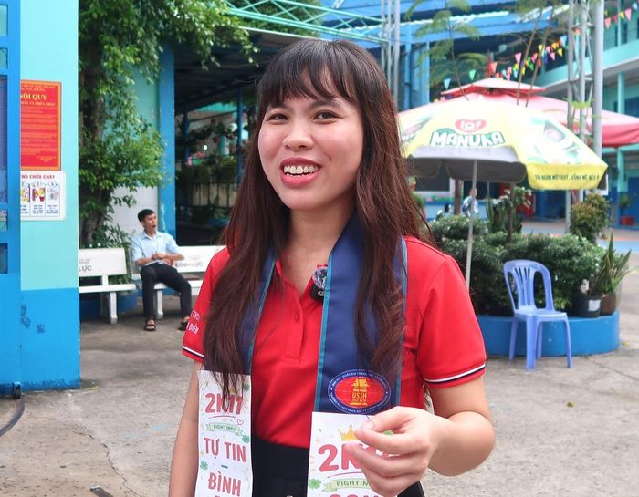 Cô Lê Thị Thanh Huệ, giáo viên dạy văn, trường THCS Đoàn Thị Điểm (phường Nhiêu Lộc)