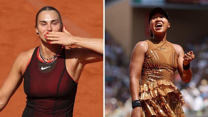 Osaka (bên phải) đứng trước cơ hội lật đổ "Nữ hoàng" tennis Sabalenka (bên trái) tại vòng 4