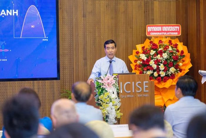  Phó Giám đốc Sở Khoa học và Công nghệ tỉnh Gia Lai Nguyễn Hữu Hà phát biểu tại hội thảo. Ảnh: ICISE 