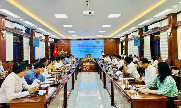 Phó Chủ tịch UBND tỉnh Nguyễn Tự Công Hoàng chủ trì cuộc họp tại điểm cầu UBND tỉnh Gia Lai. Ảnh: Hồng Thương
