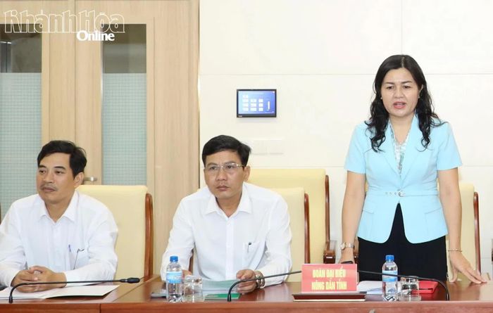 Lãnh đạo Hội Nông dân tỉnh báo cáo về những hoạt động của đoàn.