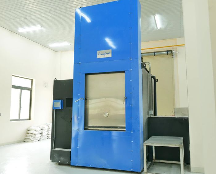 Thiết bị lò hỏa táng tại Nhà hỏa táng Nghĩa trang thôn Tầm Ngân đã cơ bản hoàn thiện, sẵn sàng đưa vào vận hành.