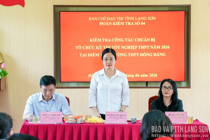 Đồng chí Trưởng đoàn kiểm tra số 4 kết luận tại buổi kiểm tra