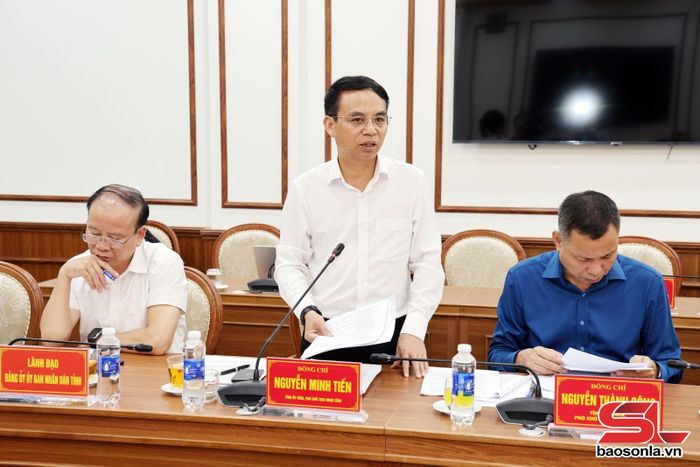Lãnh đạo UBND tỉnh báo cáo tại hội nghị.