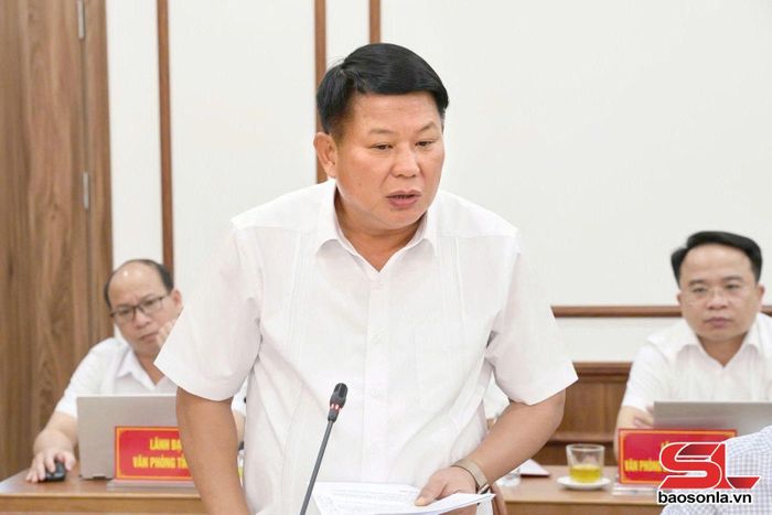 Đồng chí Phó Bí thư Thường trực Tỉnh ủy phát biểu tại hội nghị.