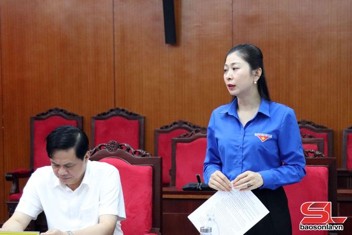 Lãnh đạo Tỉnh đoàn phát biểu tại chương trình.