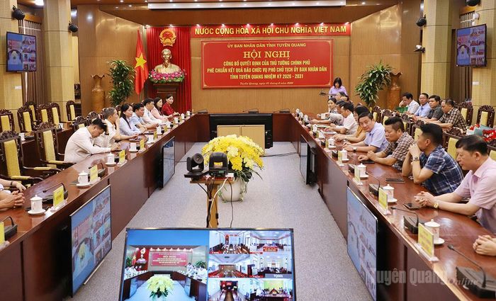 Các đại biểu dự tại điểm cầu tỉnh.