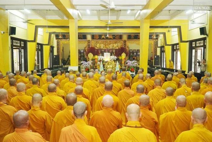 Trang nghiêm khóa lễ tại Tổ đường