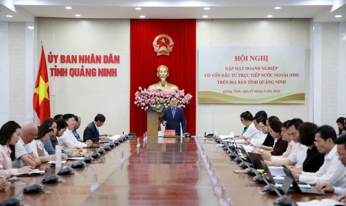 Trước đó, UBND tỉnh Quảng Ninh tổ chức gặp mặt các doanh nghiệp có vốn đầu tư trực tiếp nước ngoài (FDI) trên địa bàn tỉnh trong tháng 4/2026.