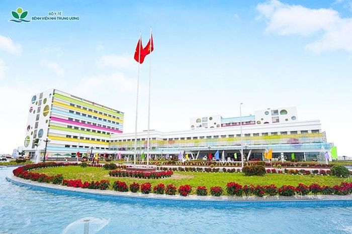 Toàn cảnh Bệnh viện Nhi Trung ương cơ sở 2 khang trang, hiện đại. Ảnh: BVCC