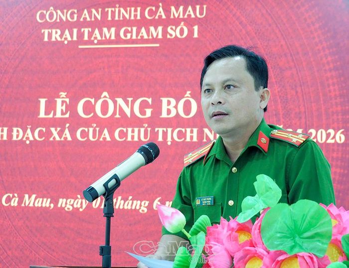 Thượng tá Lê Quốc Phương, Giám thị Trại tạm giam số 1 (Công an tỉnh Cà Mau), mong muốn những phạm nhân được đặc xá lần này sau khi trở về địa phương sẽ sống tốt, làm lại cuộc đời.