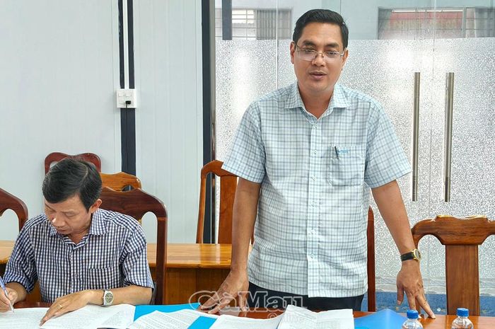 Ông Hoàng Đình Liêm, Trưởng Ban Pháp chế HĐND tỉnh, Trưởng đoàn khảo sát kết luận buổi làm việc.