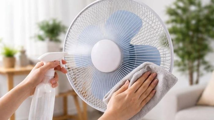 Vệ sinh quạt bằng baking soda và kem đánh răng. Ảnh minh họa. 