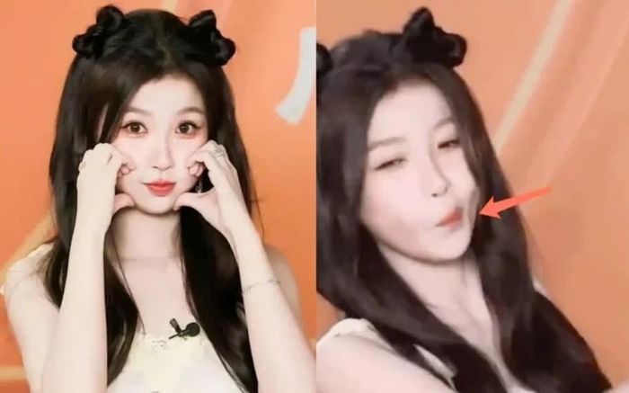 Ngu Thư Hân bị soi bộ lộ rõ vết hõm ở mặt bên trái trong lần xuất hiện mới nhất. Ảnh: Sohu.