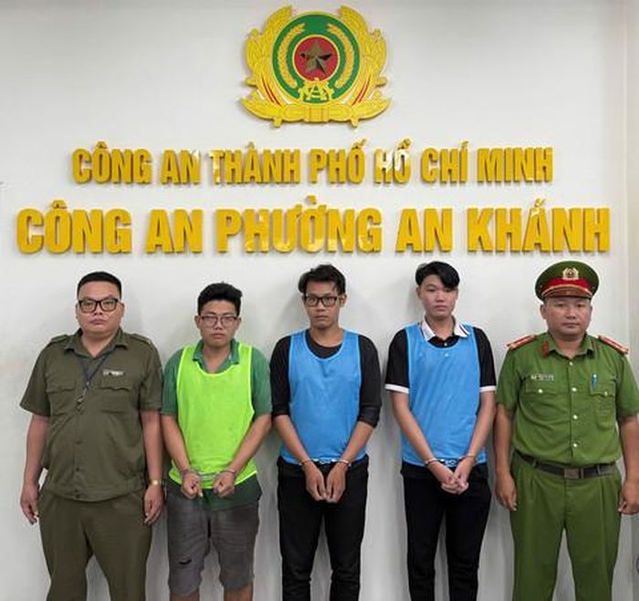 Các đối tượng tại Công an phường An Khánh